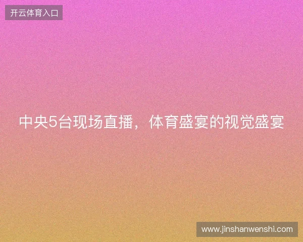 中央5台现场直播，体育盛宴的视觉盛宴